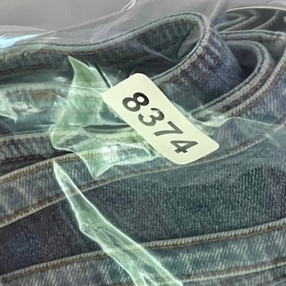 Swedish Hasbeens Denim Cargo Skirt Sz 36 / US M Blue Stone Bleach Wash Stretchy - Picture 13 of 13